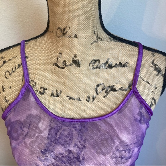 Vintage floral negligee/bathing suit cover up - Picture 2 of 8